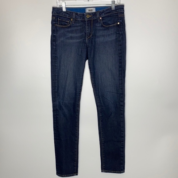 Paige Skyline Skinny Jeans Dark Wash Size 29 - Picture 1 of 16